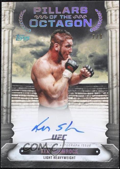 Ken Shamrock 2024 Topps Knockout UFC Pillars of the Octagon Autographs #PTG-KSK Gold