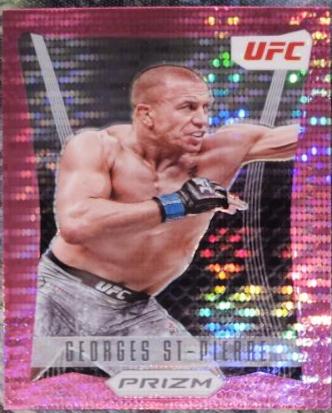 Georges St-Pierre 2022 Panini Prizm UFC Prizm Flashback #10 Pink Pulsar