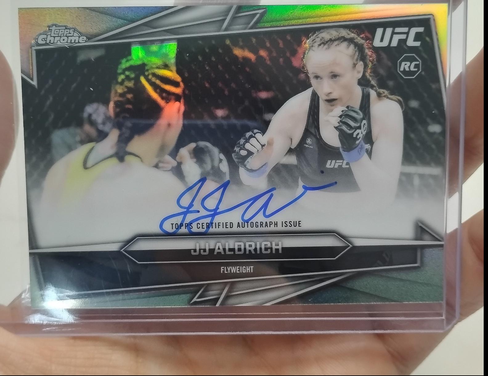 JJ Aldrich 2026 Topps Chrome UFC Base Autographs #BAV-JJ Refractor