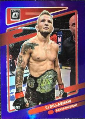 TJ Dillashaw 2022 Panini Donruss Optic UFC Base #84 Purple
