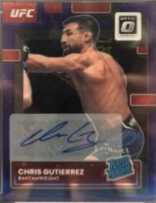 Chris Gutierrez 2023 Panini Donruss Optic UFC Base Rated Rookies Signatures #132 Green