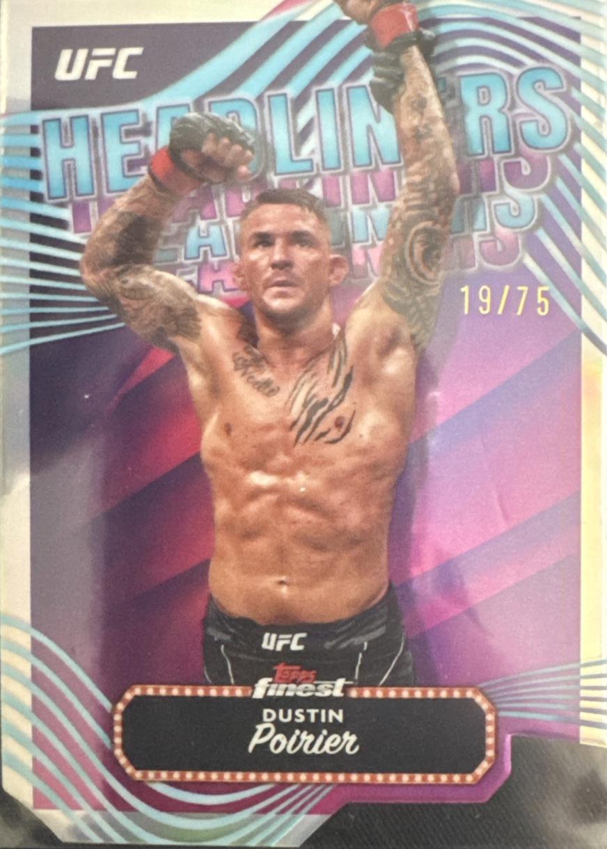 Dustin Poirier 2024 Topps Finest UFC Headliners #HDL-3 Die-Cut Refractor