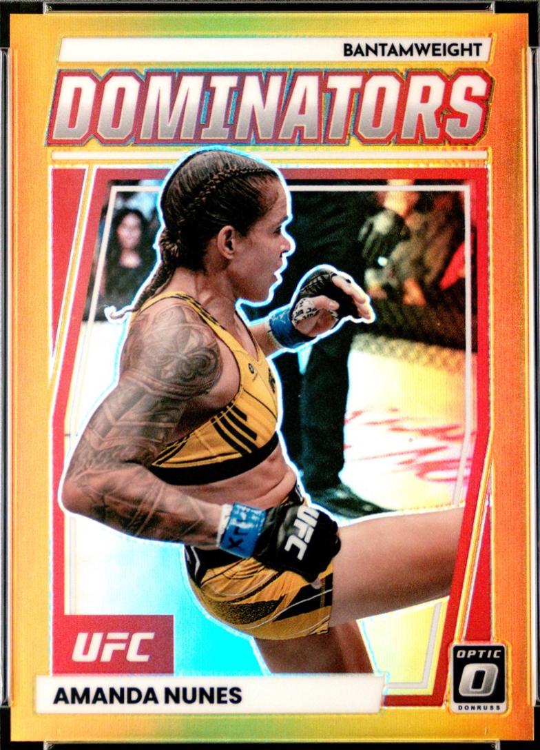 Amanda Nunes 2023 Panini Donruss Optic UFC Dominators #2 Gold