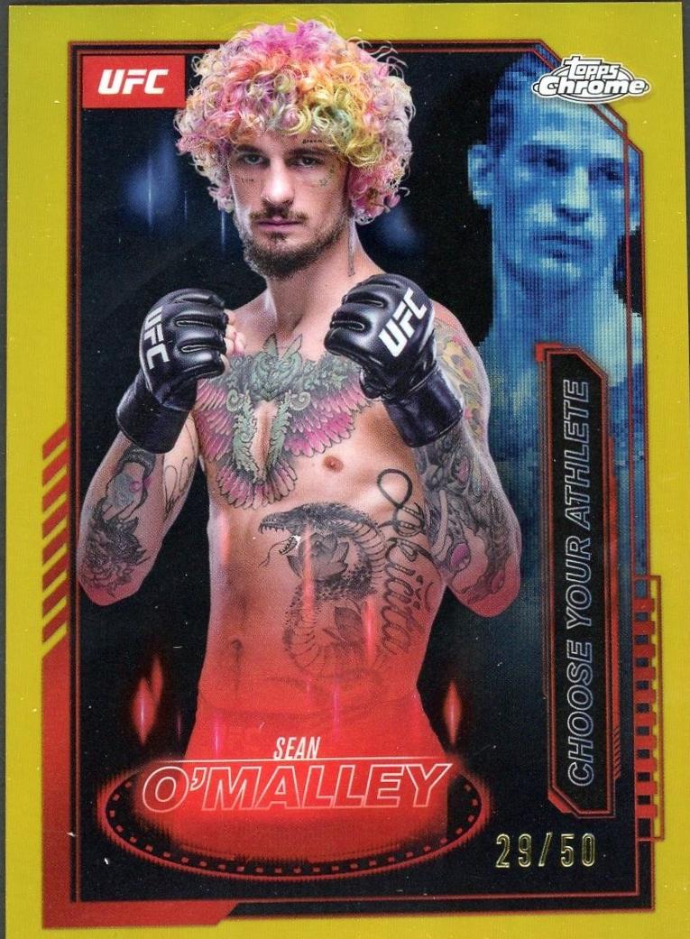 Sean O'Malley 2025 Topps Chrome UFC Mission Control #MCL-6 Gold Refractor