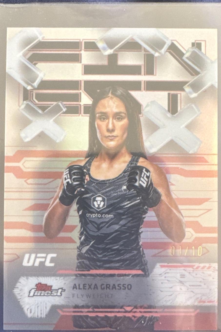 Alexa Grasso 2025 Topps Finest UFC Base Common #19 Red Refractor