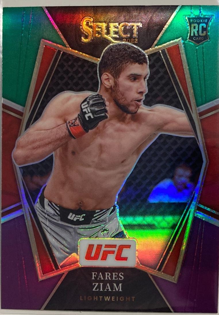 Fares Ziam 2022 Panini Select UFC Premier Level #130 Green and Purple