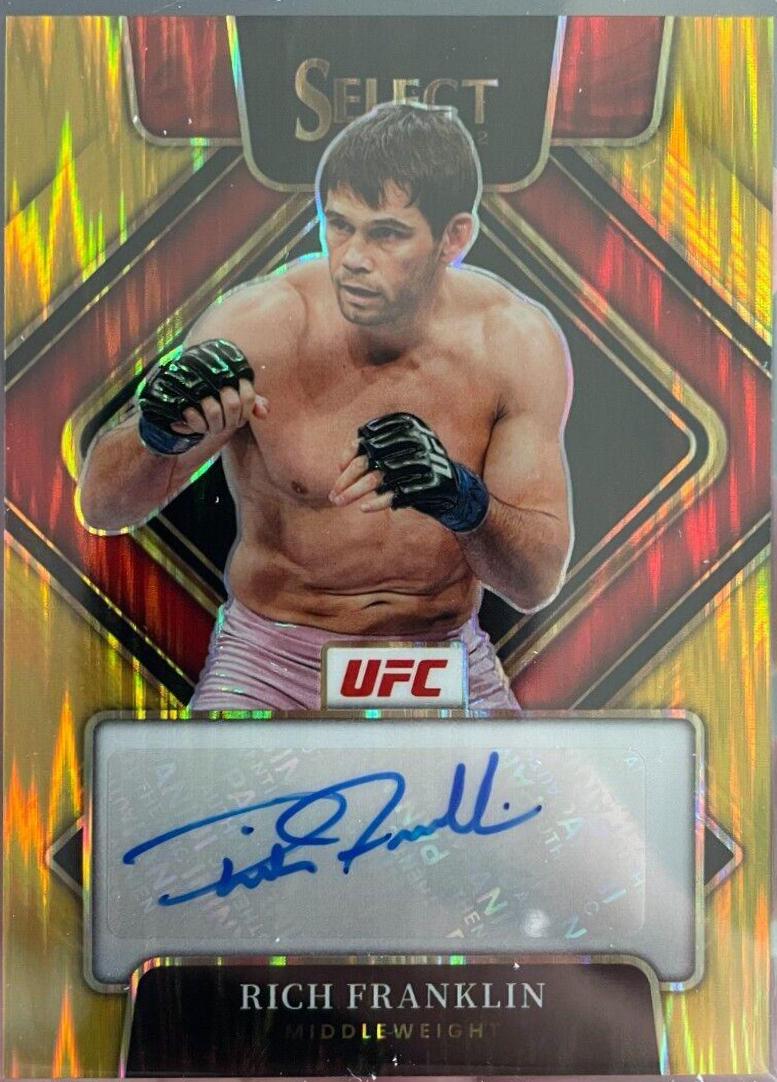 Rich Franklin 2022 Panini Select UFC Signatures #38 Gold Flash