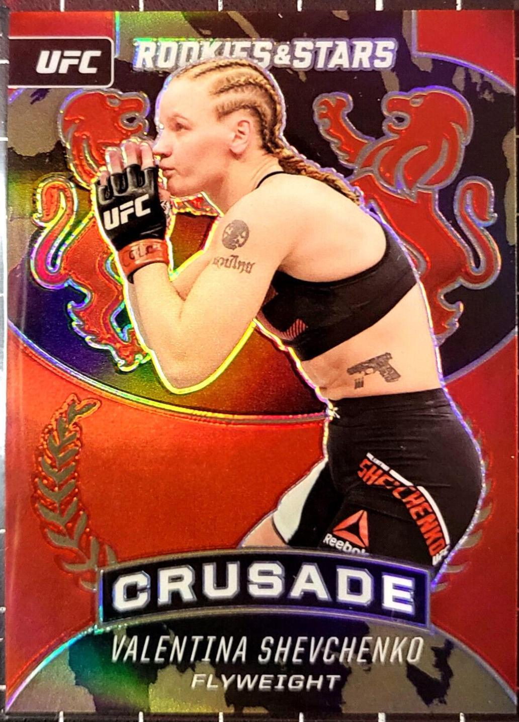 Valentina Shevchenko 2021 Panini Chronicles UFC Base Crusade #239 Red
