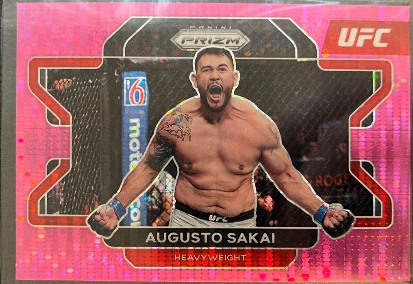 Augusto Sakai 2022 Panini Prizm UFC Base #7 Pink Pulsar