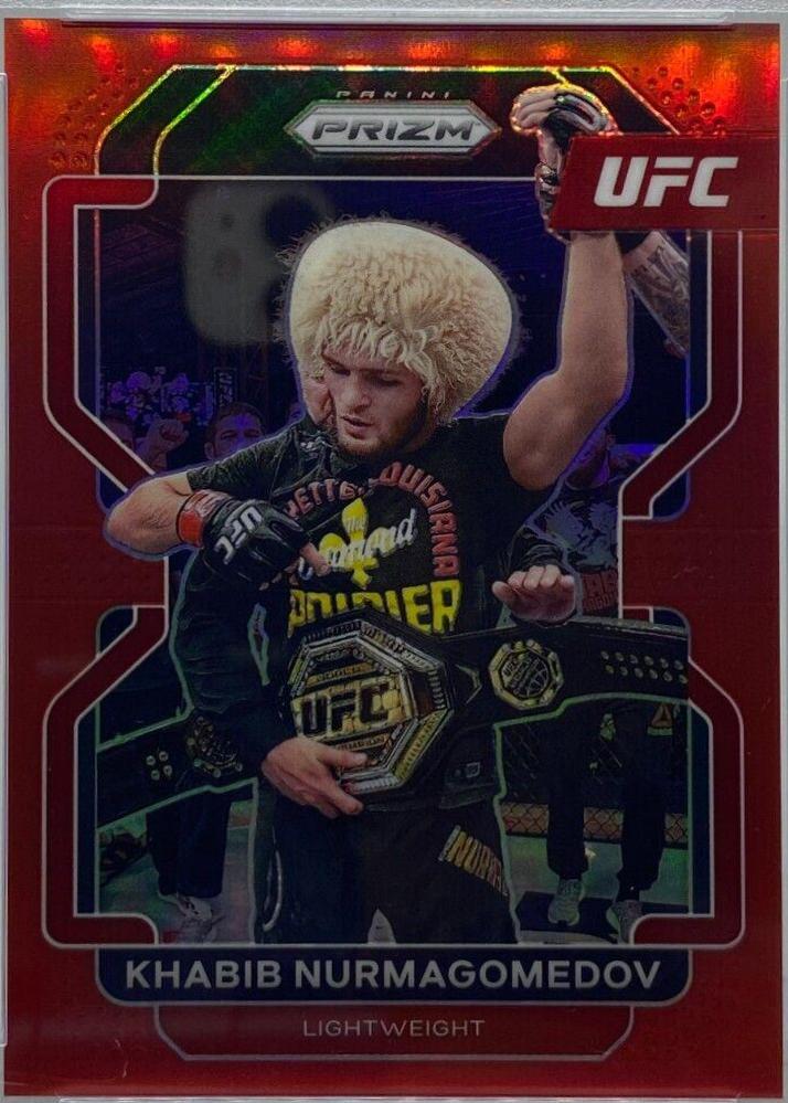 Khabib Nurmagomedov 2022 Panini Prizm UFC Base #196 Red