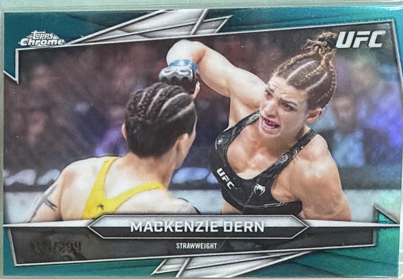 Mackenzie Dern 2026 Topps Chrome UFC Base #185 Teal Refractor