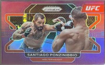 Santiago Ponzinibbio 2022 Panini Prizm UFC Base #50 Purple
