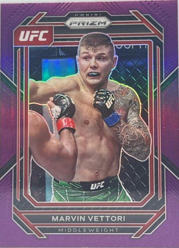 Marvin Vettori 2023 Panini Prizm UFC Base #132 Purple