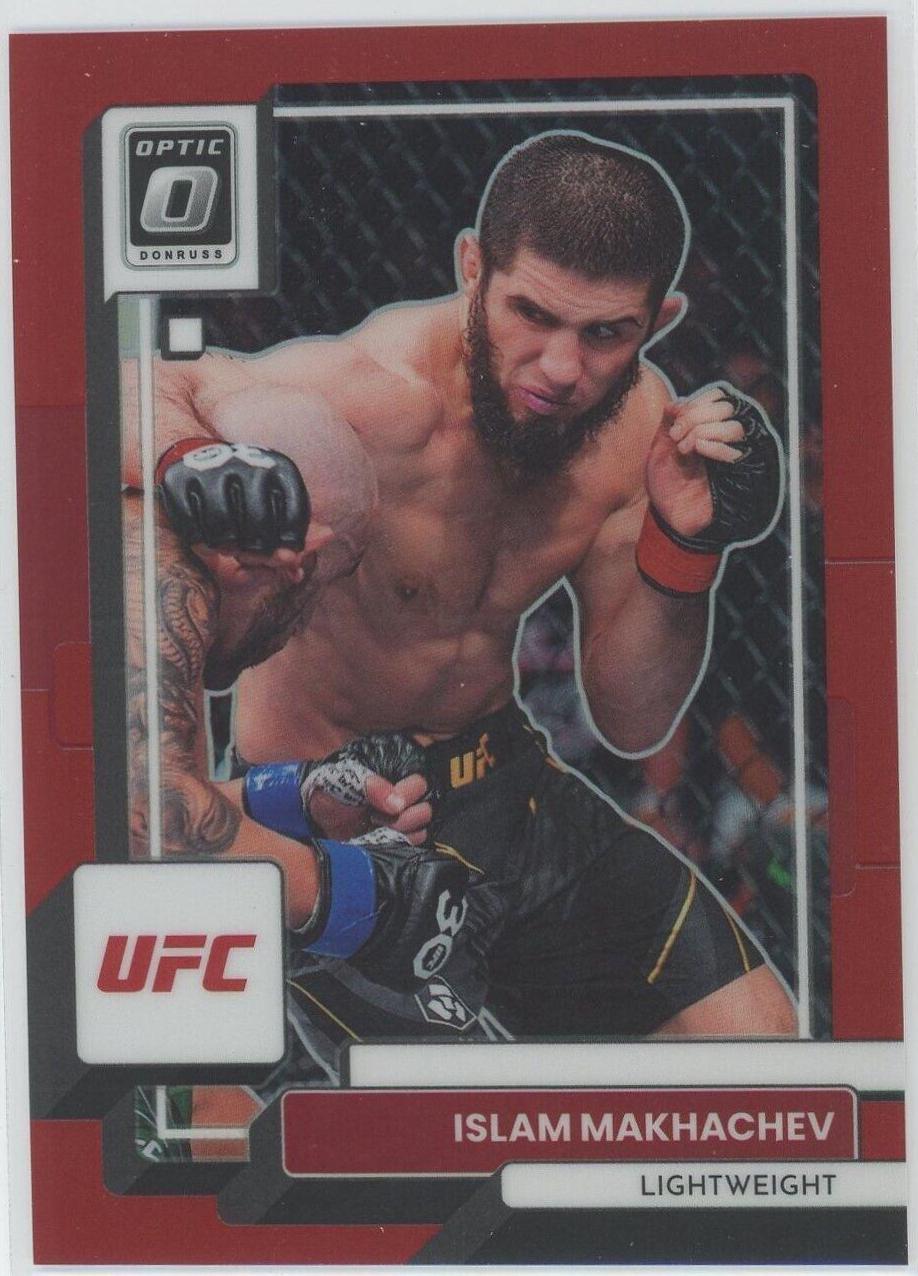 Islam Makhachev 2023 Panini Donruss Optic UFC Base #41 Red