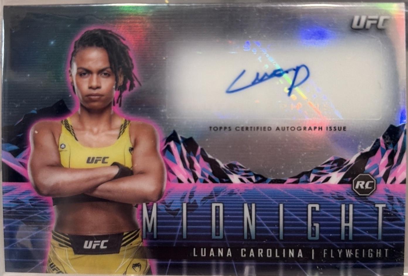 Luana Carolina 2024 Topps Midnight UFC Horizon Signatures #HS-LCA Moon Beam