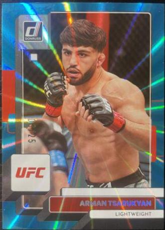 Arman Tsarukyan 2023 Panini Donruss UFC Base #8 Teal Laser