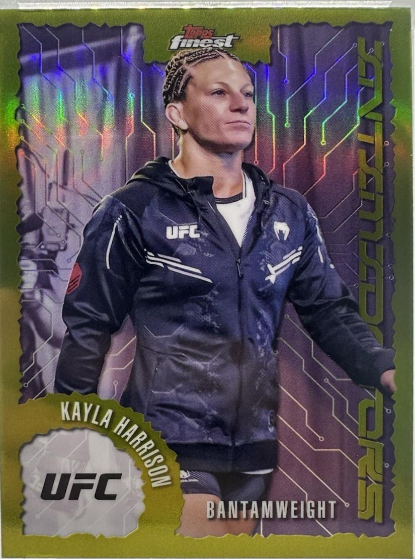 Kayla Harrison 2025 Topps Finest UFC Intimidators #IT-5 Refractor