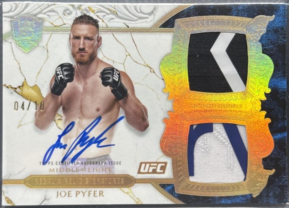 Joe Pyfer 2025 Topps Royalty UFC Regalia Relic Signatures #RRS-JR Gold