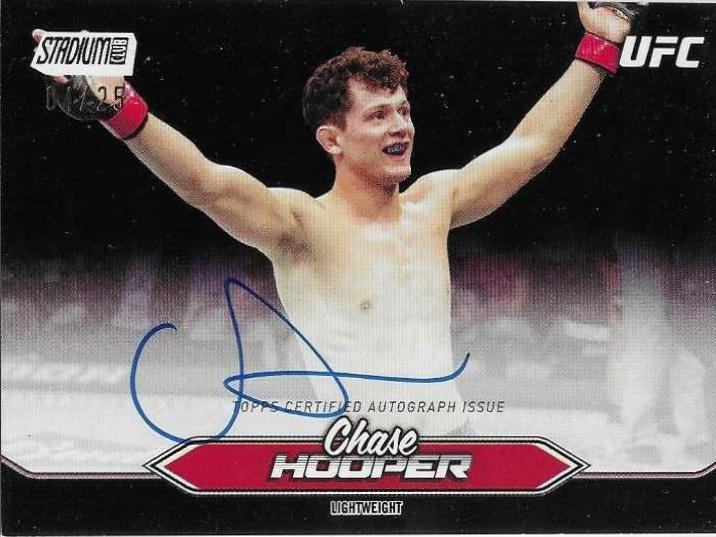 Chase Hooper 2025 Topps Stadium Club UFC Base Autographs #BCA-CHR Black