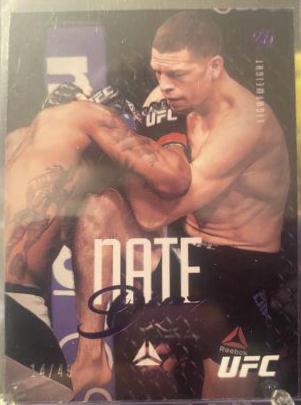 Nate Diaz 2021 Panini Chronicles UFC Base Luminance #51 Purple