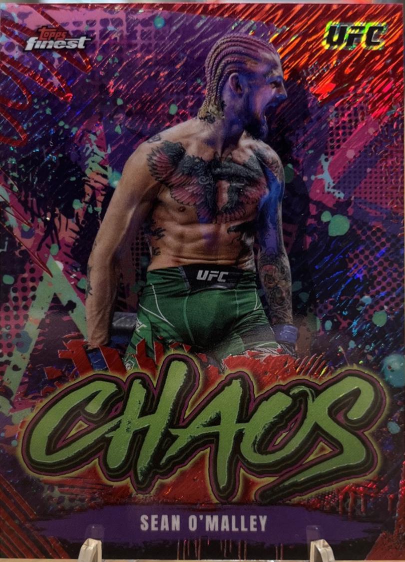 Sean O'Malley 2024 Topps Finest UFC Chaos #CHA-21 Red Refractor