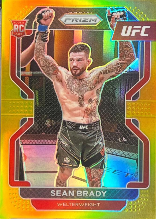 Sean Brady 2022 Panini Prizm UFC Base #162 Gold
