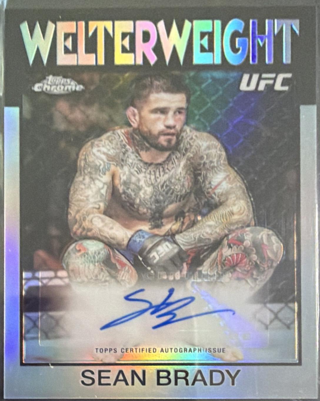 Sean Brady 2026 Topps Chrome UFC 1986 Topps Signatures #86S-SB Refractor
