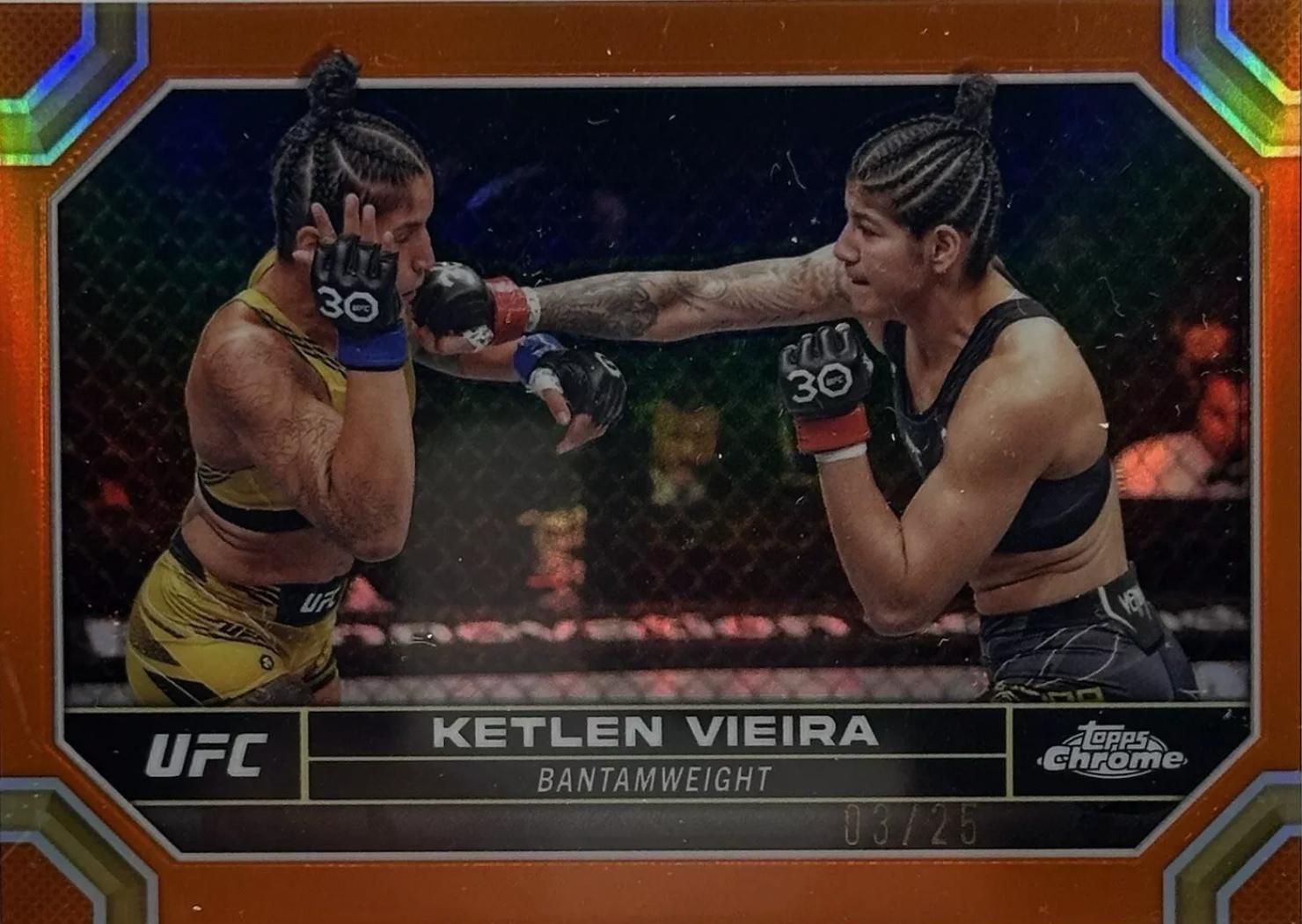 Ketlen Vieira 2024 Topps Chrome UFC Base #111 Orange Refractor