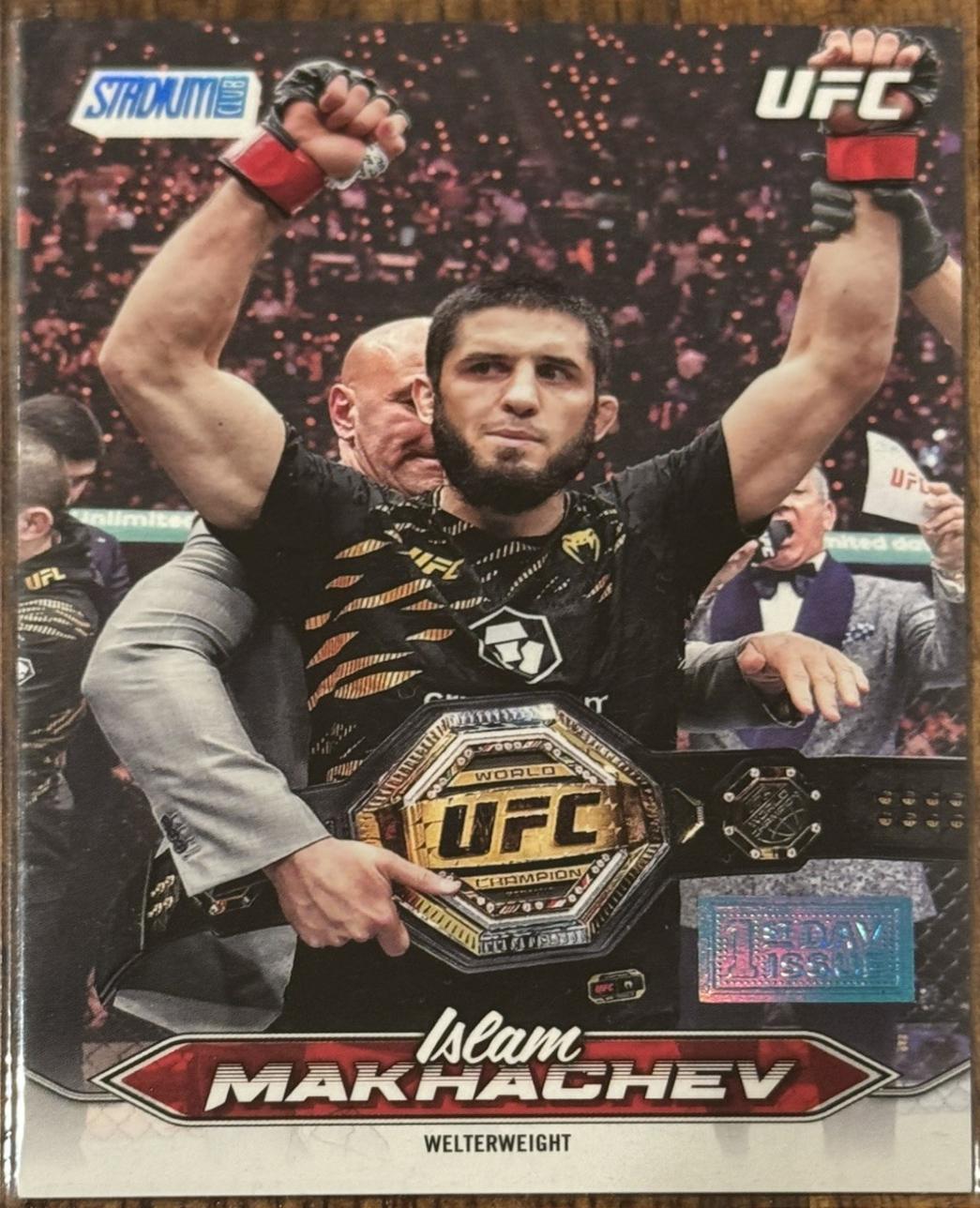 Islam Makhachev 2025 Topps Stadium Club UFC Base #1 First Day Issue