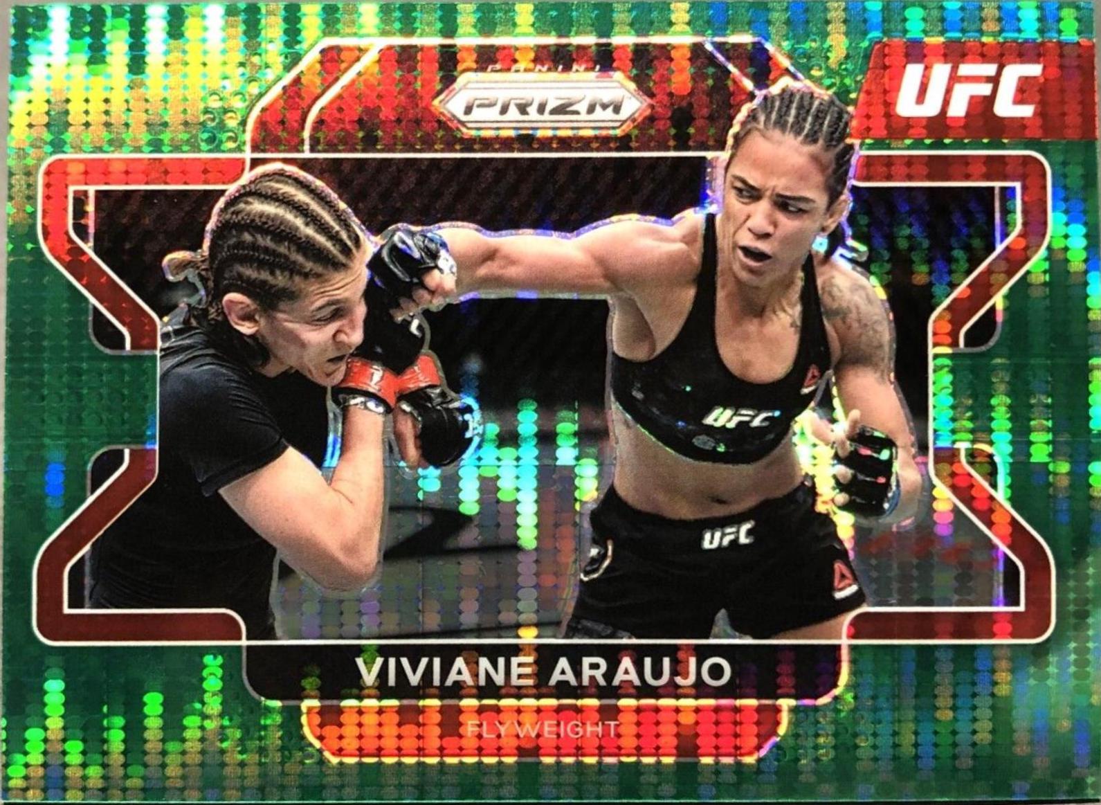 Viviane Araujo 2022 Panini Prizm UFC Base #62 Green Pulsar