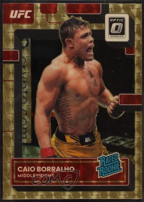 Caio Borralho 2023 Panini Donruss Optic UFC Base #130 Gold Vinyl