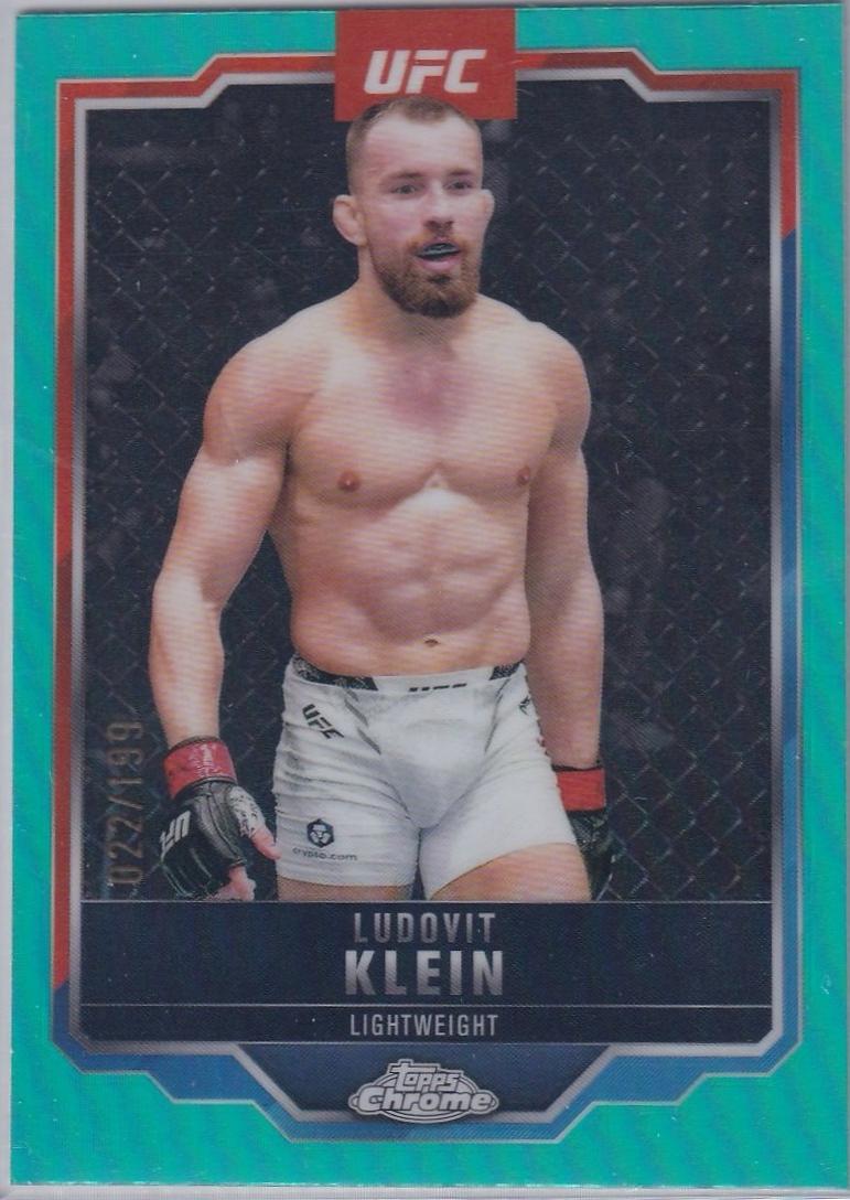 Ludovit Klein 2025 Topps Chrome UFC Base #32 Aqua Refractor