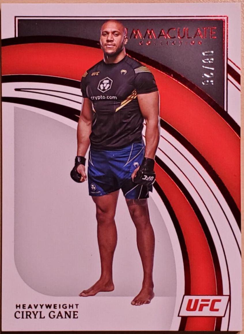 Ciryl Gane 2022 Panini Immaculate UFC Base #52 Red