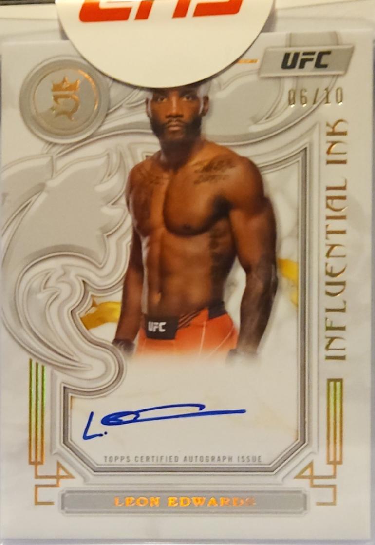 Leon Edwards 2024 Topps Royalty UFC Influential Ink #IIA-LES Gold