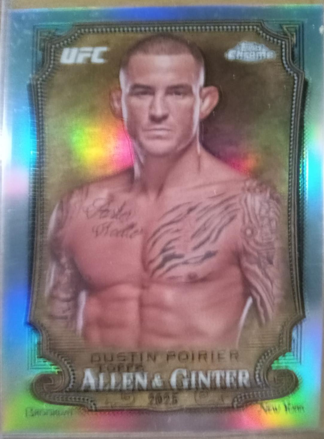 Dustin Poirier 2025 Topps Chrome UFC Allen & Ginter #AAG-29 Refractor