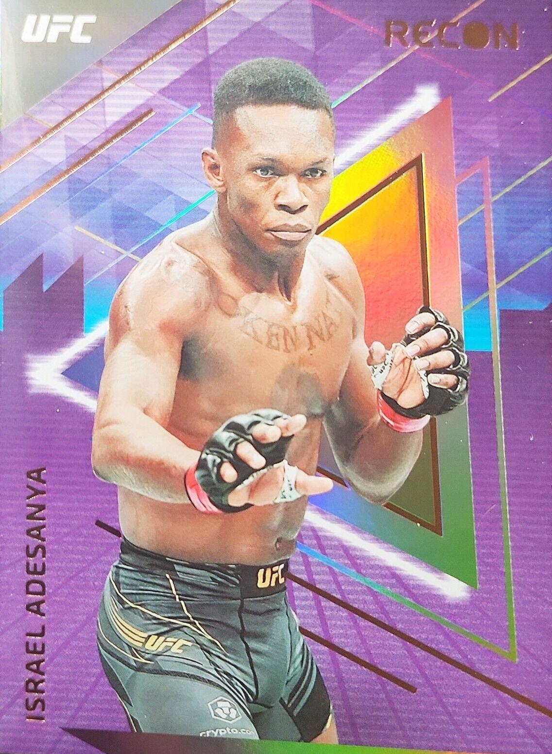 Israel Adesanya 2022 Panini Chronicles UFC Base Recon #235 Bronze
