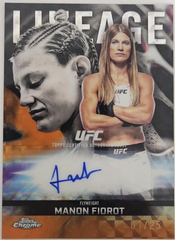 Manon Fiorot 2026 Topps Chrome UFC Chrome Lineage Autographs #CCA-MF Orange Geometric Refractor