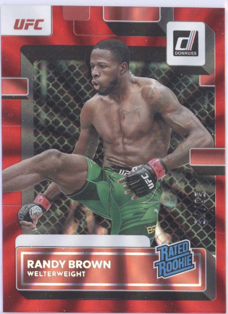 Randy Brown 2023 Panini Donruss UFC Base #214 Red Laser