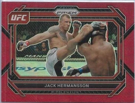 Jack Hermansson 2023 Panini Prizm UFC Base #92 Red