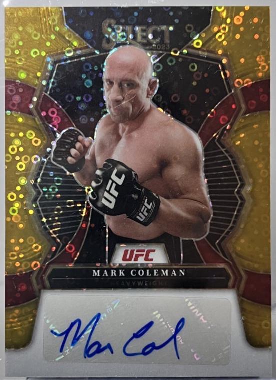Mark Coleman 2023 Panini Select UFC Signatures #25 Gold Disco