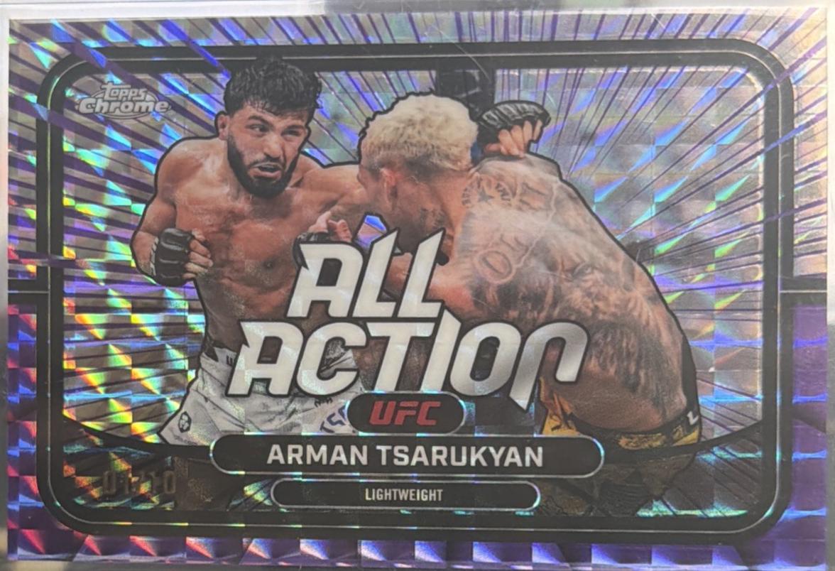 Arman Tsarukyan 2026 Topps Chrome UFC All-Action #AA-23 Black Refractor