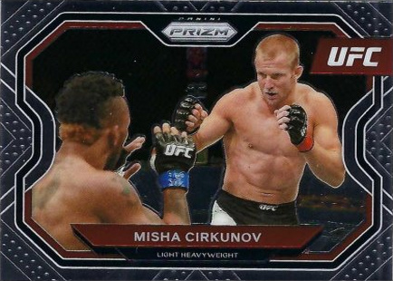Misha Cirkunov 2021 Panini Prizm UFC Base #105 Green Pulsar