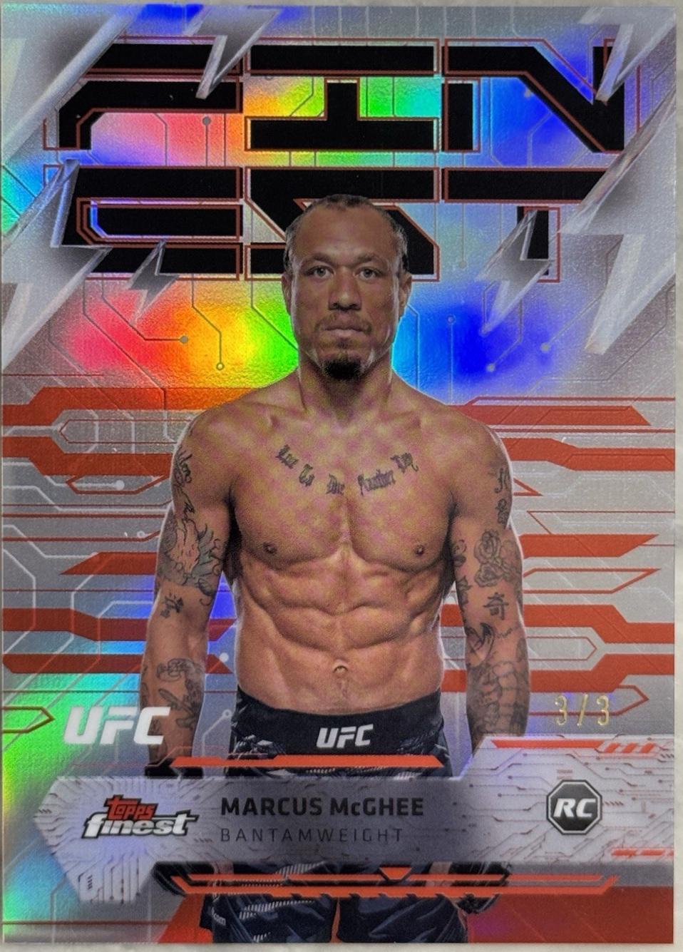 Marcus McGhee 2025 Topps Finest UFC Base Rare #229 Red Refractor