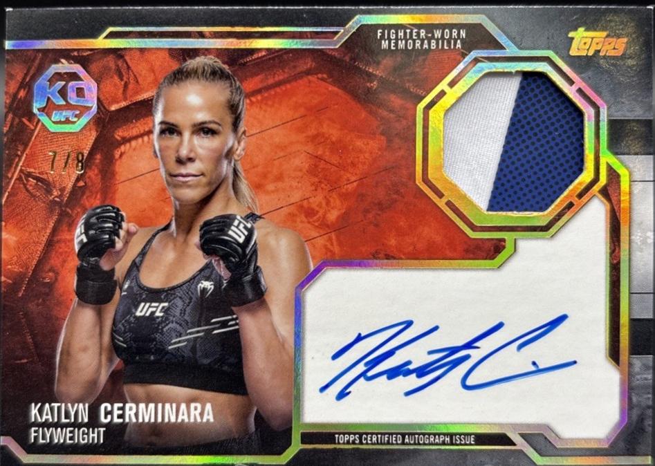 Katlyn Cerminara 2025 Topps Knockout UFC Knockout Autograph Relics #KAR-KC Red