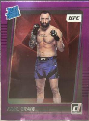 Paul Craig 2022 Panini Donruss UFC Base #202 Purple Flood