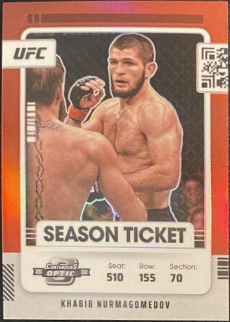 Khabib Nurmagomedov 2022 Panini Chronicles UFC Base Contenders Optic Season Ticket #368 Red