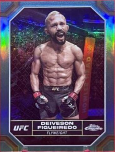 Deiveson Figueiredo 2024 Topps Chrome UFC Base #57 Aqua Refractor