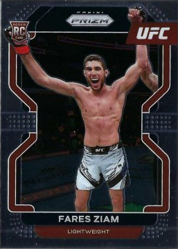 Fares Ziam 2022 Panini Prizm UFC Base #143 Black Shimmer