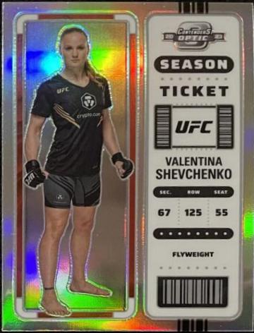 Valentina Shevchenko 2023 Panini Chronicles UFC Base Contenders Optic Season Ticket #355 Bronze