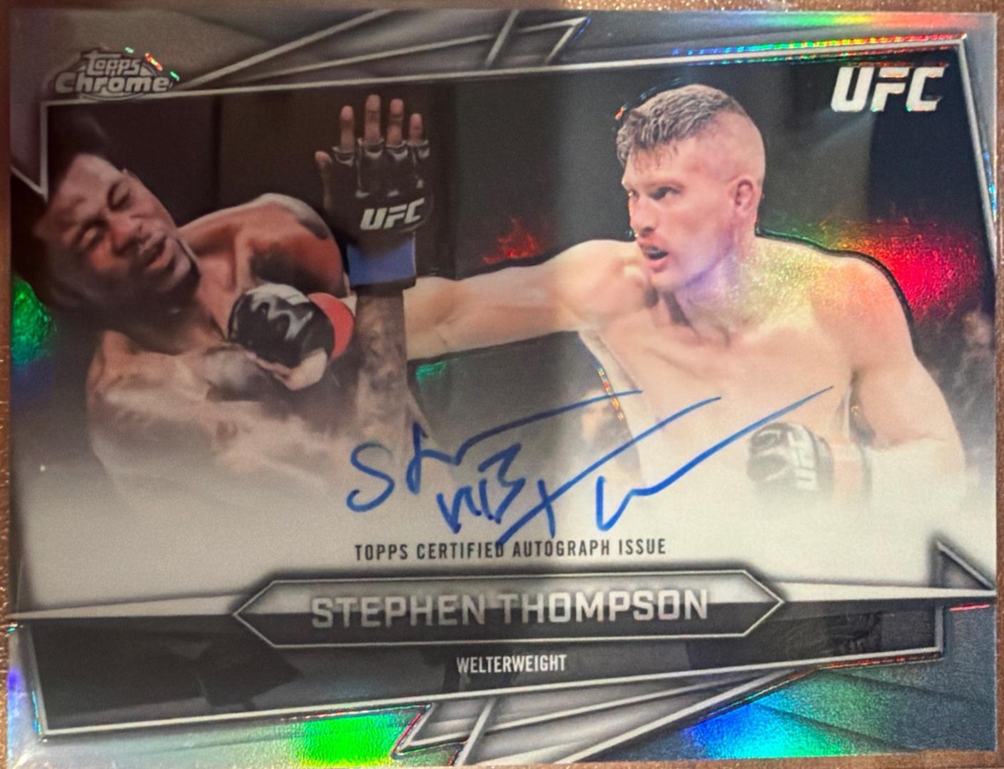 Stephen Thompson 2026 Topps Chrome UFC Base Autographs #BAV-ST Refractor